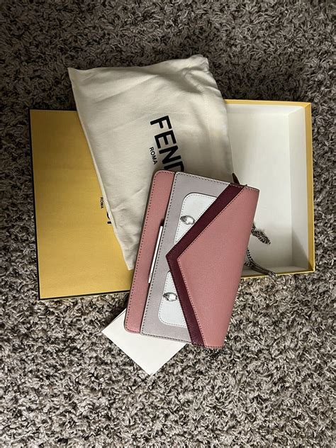 fendi monster wallet pink